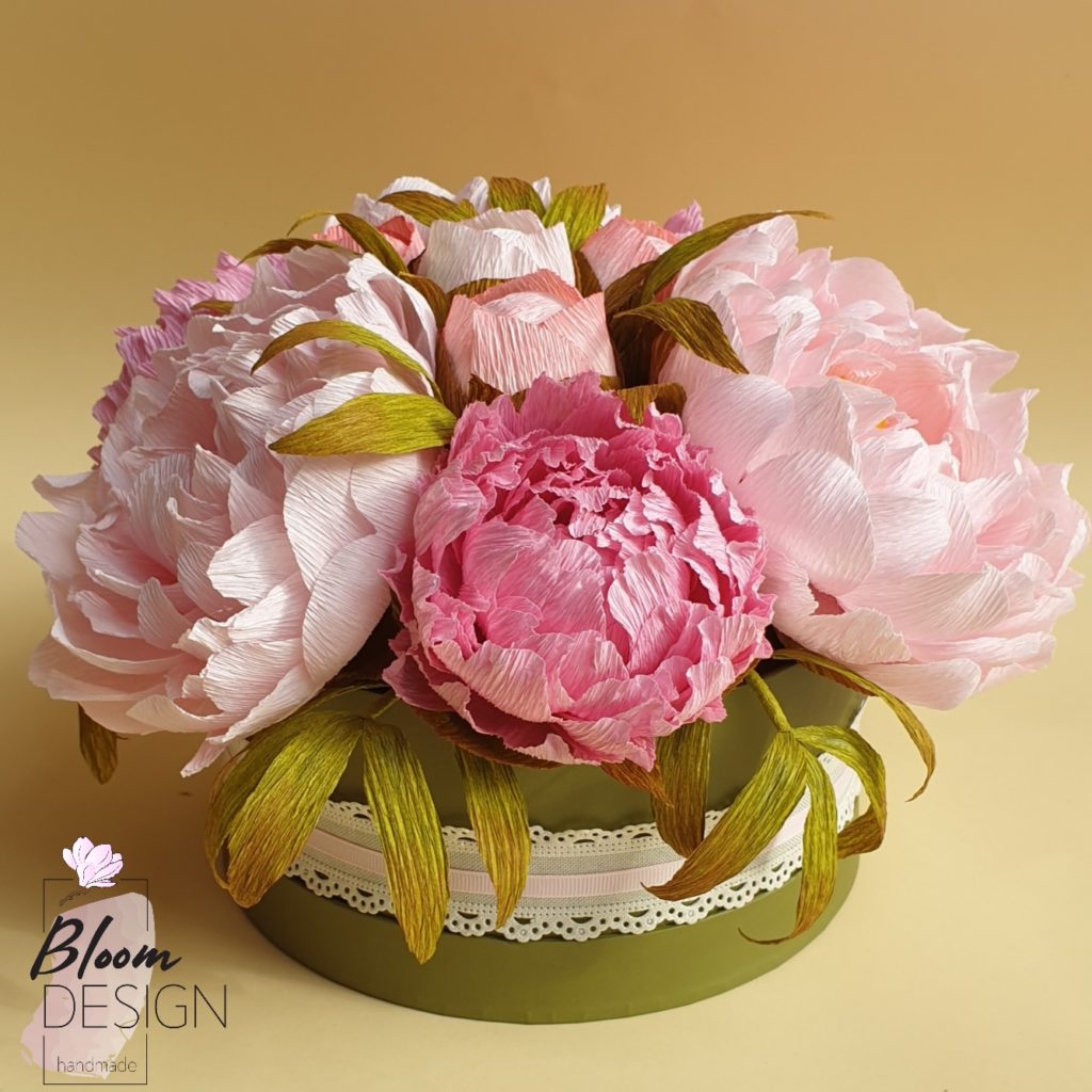 Rózsaszín peonia közepes box 10.500 Ft.